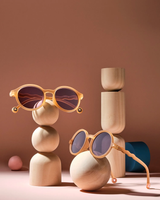 JUNIOR Round Sunglasses-Sand beige