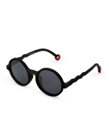 JUNIOR Round Sunglasses-Squid Black