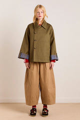 Jerry Crop Trench Coat - Olive