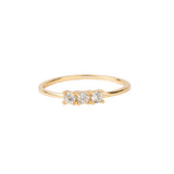 Jolie Ring Goldplated Sterling Silver Bar White