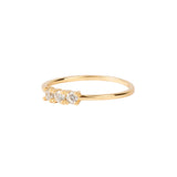 Jolie Ring Goldplated Sterling Silver Bar White