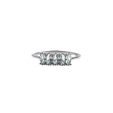 Jolie Ring Sterling Silver Oval Bar Aquamarine