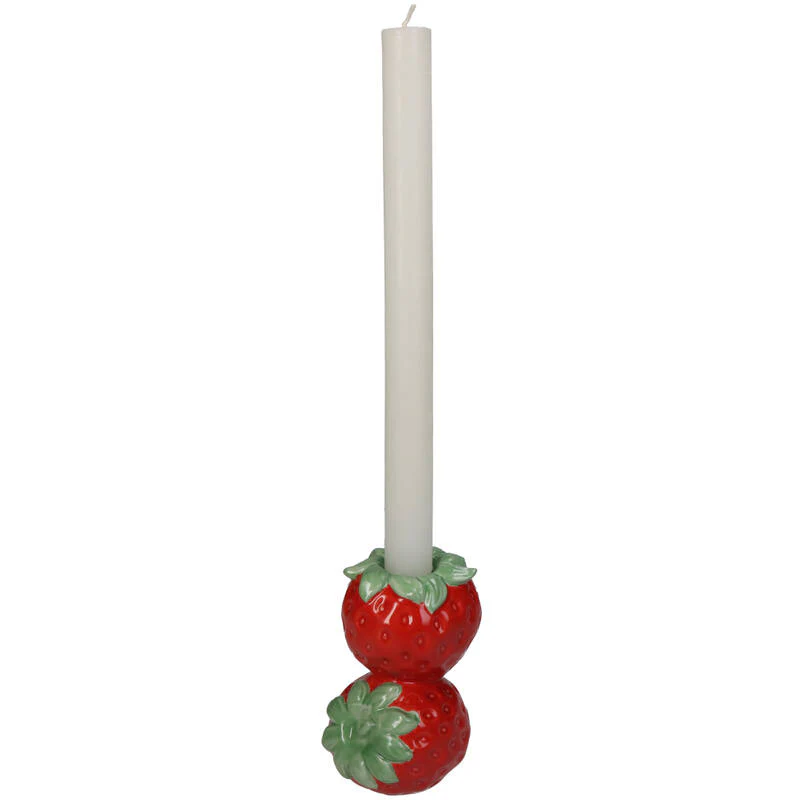 KERSTEN Candle Stick Strawberry Red 12cm