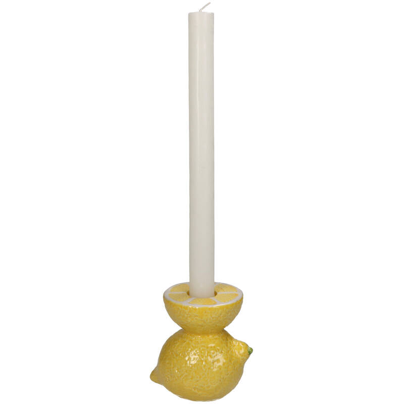 KERSTEN Candle Stick Lemon Yellow 10cm