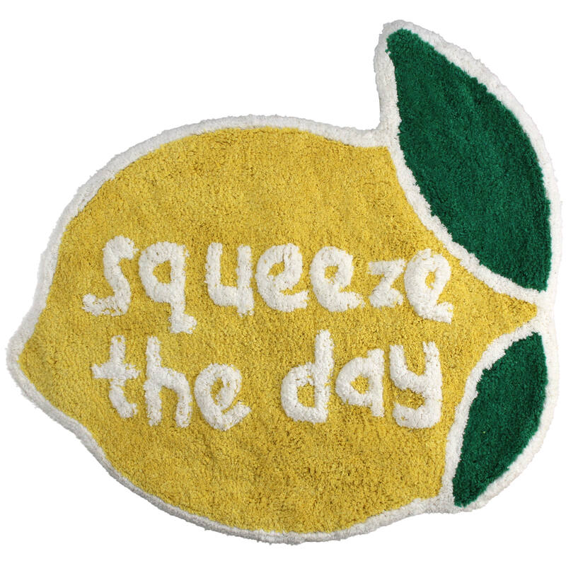 KERSTEN Bath Mat Lemon Cotton Yellow