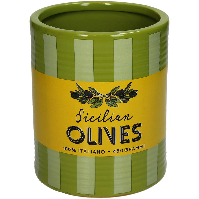 KERSTEN Planter Olives Stripes Fine Earthenware