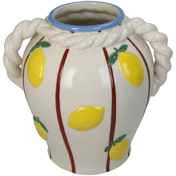 KERSTEN Vase Lemon Stoneware Yellow 20cm