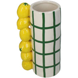 KERSTEN Vase Lemon Stoneware Yellow 18cm