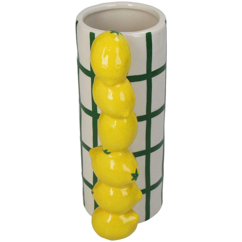 KERSTEN Vase Lemon Stoneware Yellow 18cm