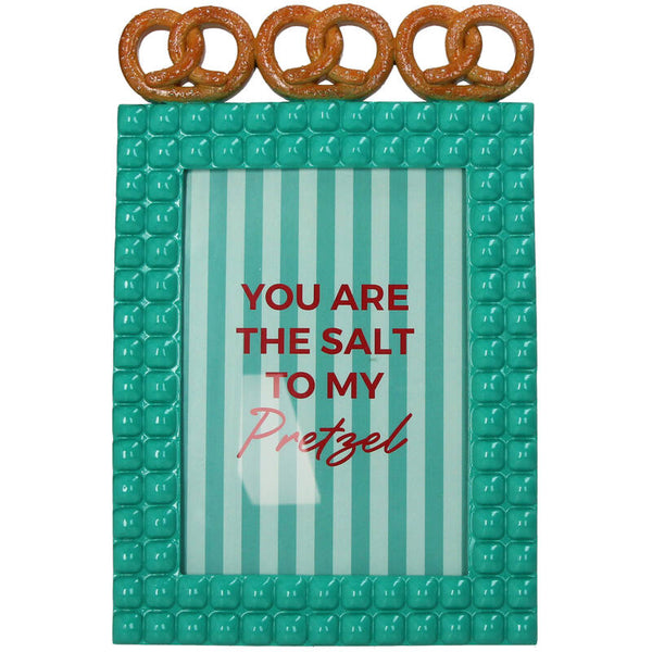 KERSTEN Photo Frame Pretzel Polyresin Turquoise
