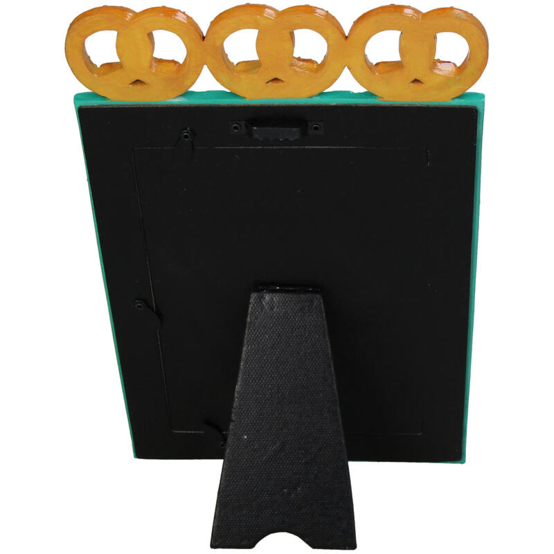 KERSTEN Photo Frame Pretzel Polyresin Turquoise