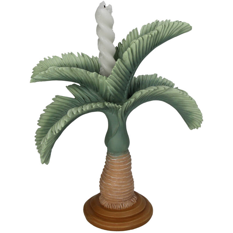 KERSTEN Candle Stick Palm Tree Polyresin
