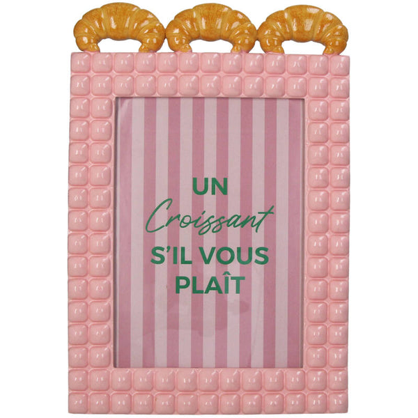 KERSTEN Photo Frame Croissant Polyresin Pink