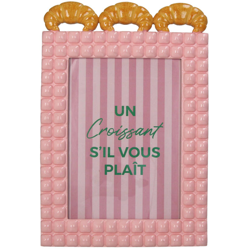 KERSTEN Photo Frame Croissant Polyresin Pink