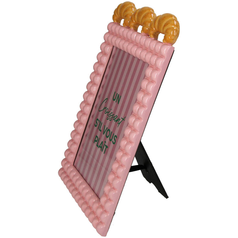 KERSTEN Photo Frame Croissant Polyresin Pink