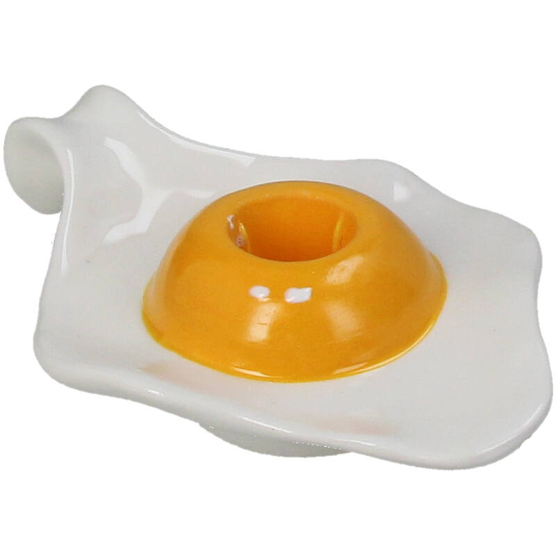 KERSTEN Candle Stick Egg Stoneware White