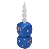 KERSTEN Candle Stick Die Polyresin Blue