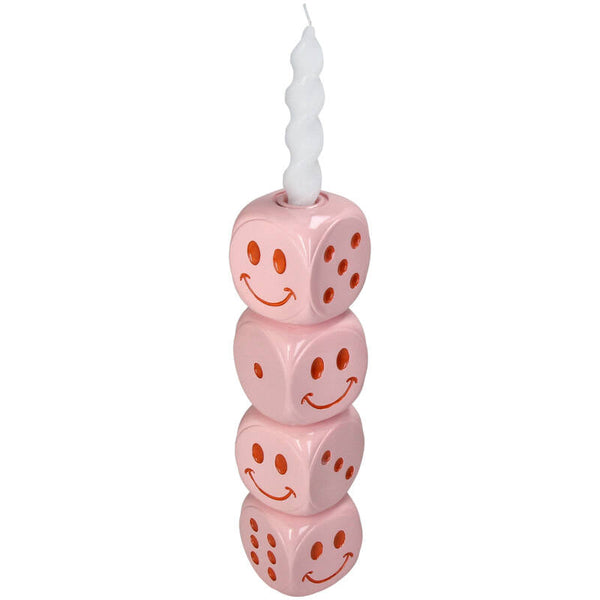 KERSTEN Candle Stick Die Polyresin Pink