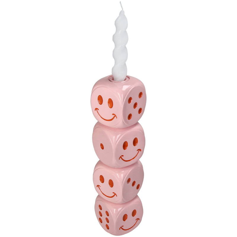 KERSTEN Candle Stick Die Polyresin Pink