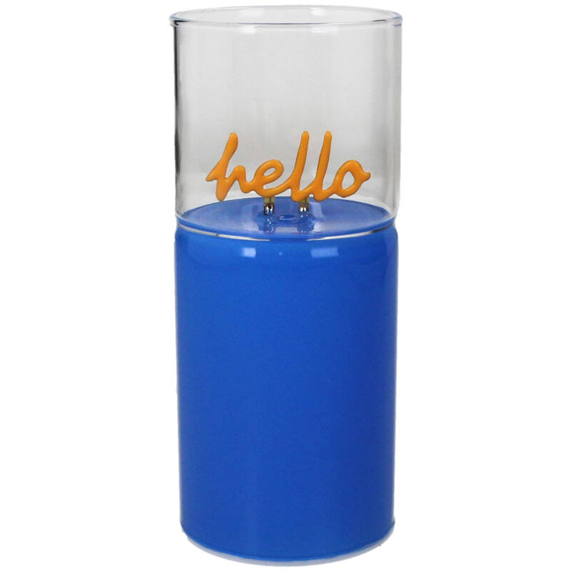 KERSTEN Decoration Light Hello LED Glass Blue