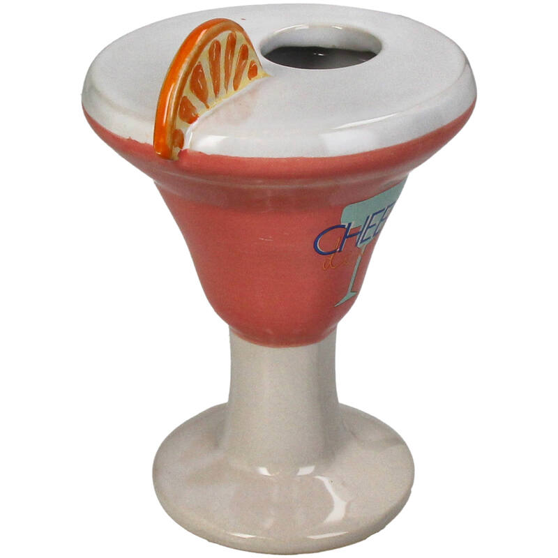 KERSTEN Vase Cocktail Fine Earthenware Orange Pink