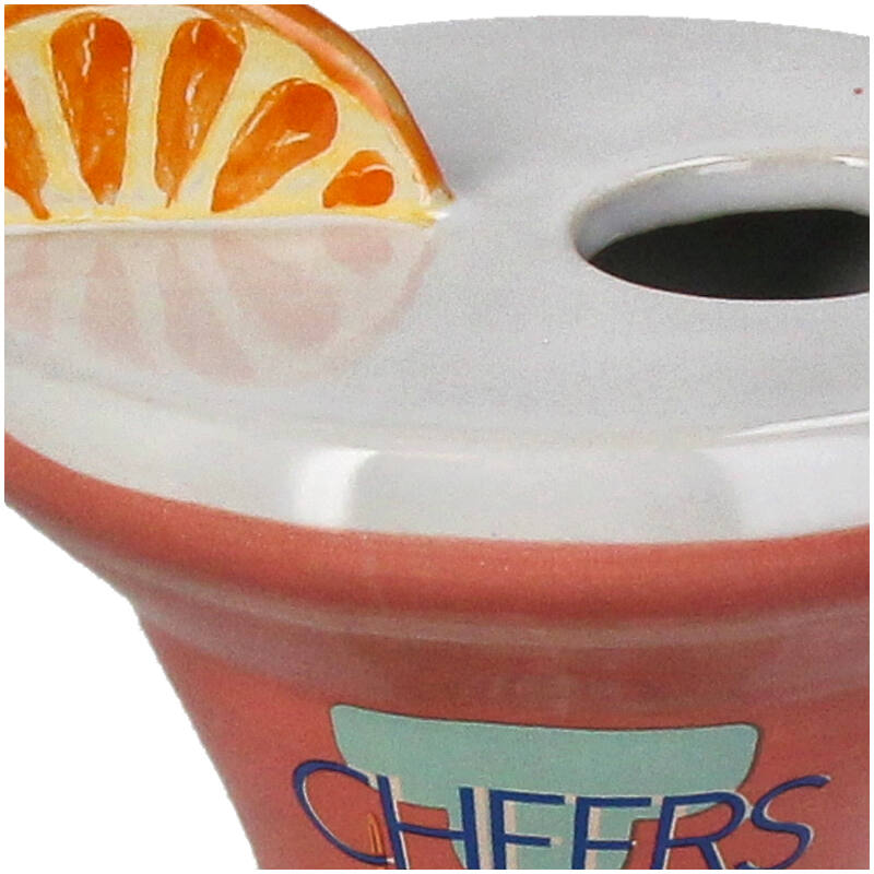 KERSTEN Vase Cocktail Fine Earthenware Orange Pink