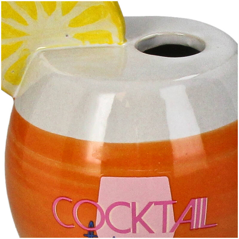 KERSTEN Vase Cocktail Fine Earthenware Lemon Orange