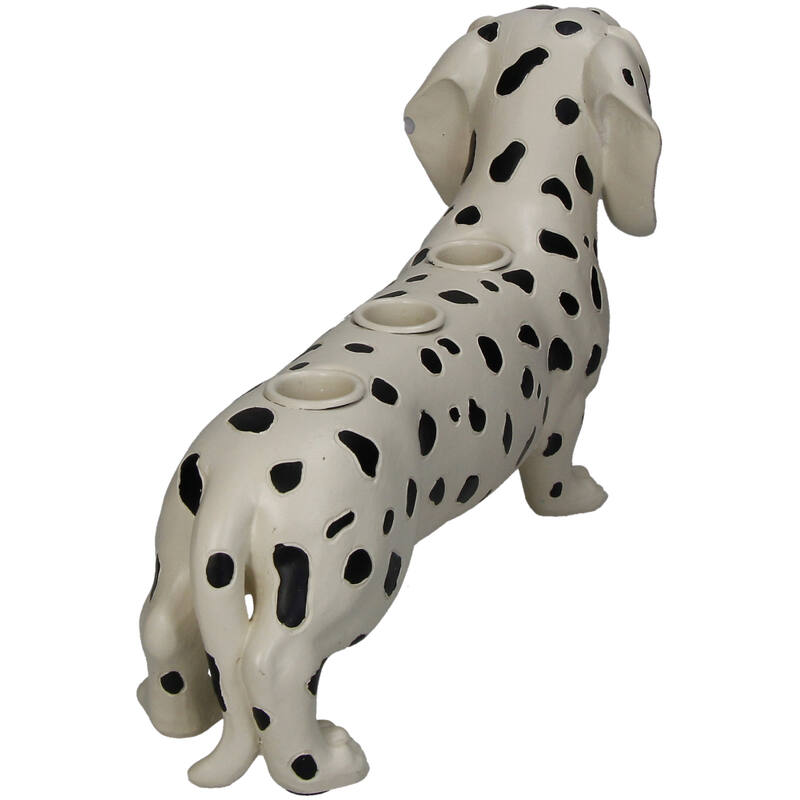 KERSTEN Candle Stick Dachshund Black White
