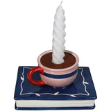 KERSTEN Candle Stick Cup on Book Dolomite