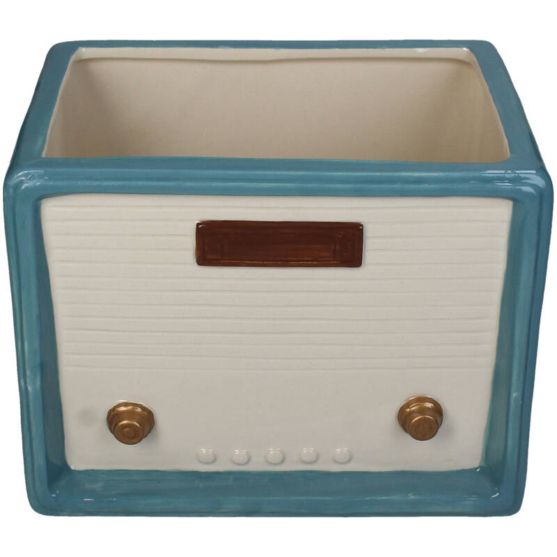 KERSTEN Planter Retro Radio Dolomite