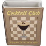 Vase Book Espresso Martini Dolomite Brwn 16x6.3x20