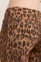 KENNY TWILL TROUSER - LEOPARD
