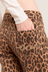 KENNY TWILL TROUSER - LEOPARD