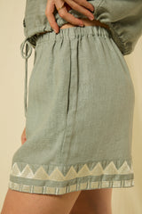 SHORTS PAPYRUS ELASTIC WAISTBAND - STONE/CHAMPAGNE