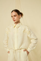 SHIRT PAPYRUS GATHERINGS L/S  - NATURAL/CHAMPAGNE