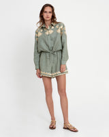 SHIRT PAPYRUS GATHERINGS L/S  - SAGE/GOLD
