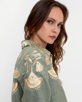 SHIRT PAPYRUS GATHERINGS L/S  - SAGE/GOLD