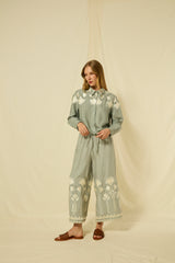 SHIRT PAPYRUS GATHERINGS L/S  - STONE/CHAMPAGNE