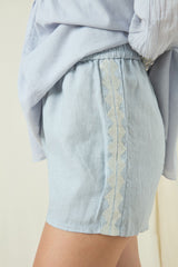 SHORTS FEATHER - LIGHT GREY/CHAMPAGNE