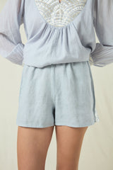 SHORTS FEATHER - LIGHT GREY/CHAMPAGNE
