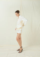 SHORTS FEATHER- WHITE/GOLD