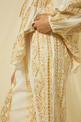 PANTS CLASSIC TRIANGLE SIDE SLITS - WHITE/GOLD
