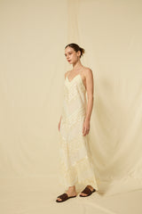 DRESS MAXI CLASSIC TRIANGLE CROSS STRAPS - NATURAL/CHAMPAGNE