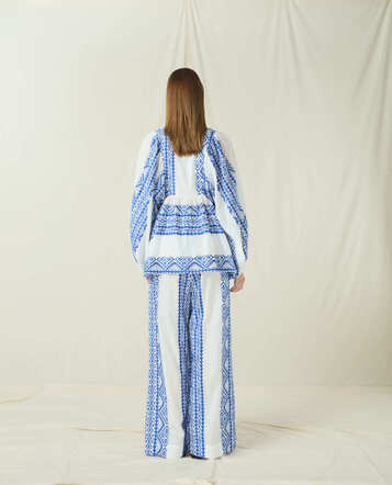 PANTS CLASSIC TRIANGLE - WHITE/BLUE