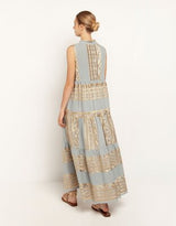 DRESS LONG CLASSIC TRIANGLE - LIGHT GREY/GOLD