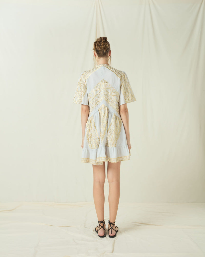 DRESS SHORT CLASSIC TRIANGLE - LIGHT GREY/GOLD