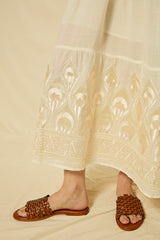 DRESS MAXI PHOENIX L/S GATHERINGS - NATURAL/CHAMPAGNE