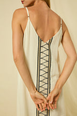 DRESS LONG PHOENIX STRAPS - NATURAL/BLACK