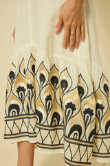 DRESS LONG PHOENIX STRAPS - NATURAL/BLACK