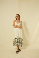 DRESS LONG PHOENIX STRAPS - NATURAL/BLACK